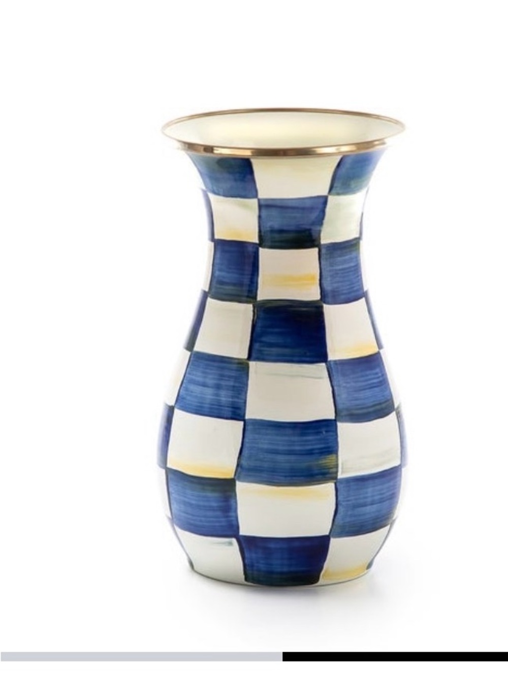 Mackenzie-Childs Royal Check Tall Vase